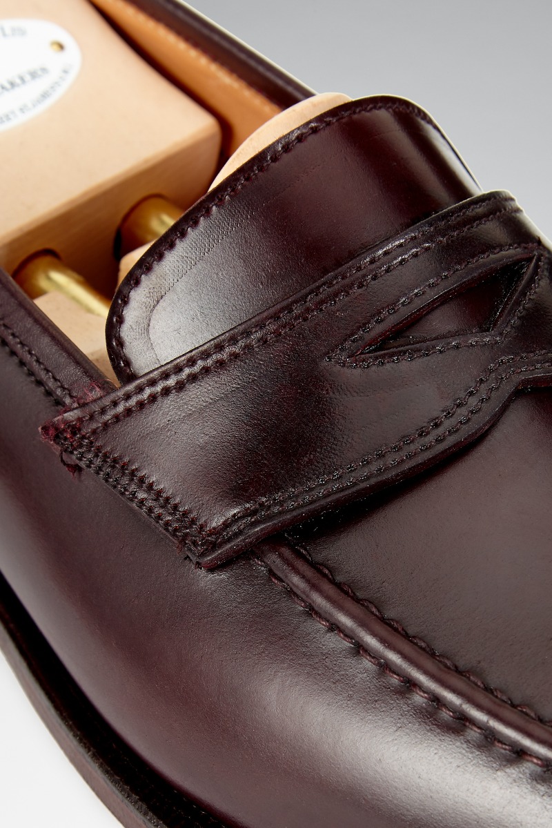 Burgundy Cordovan Leather Apron Loafers | New & Lingwood
